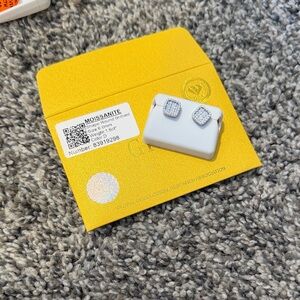 Moissanite Silver Stud Earrings